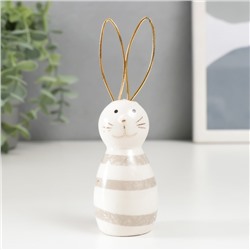 Сувенир керамика "Зайчишка в серую полоску" 3,5х3,5х11 см