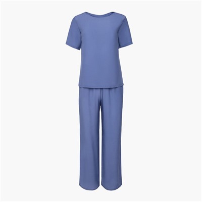 Комплект женский (футболка, брюки) MINAKU: Enjoy цвет синий, р-р 42