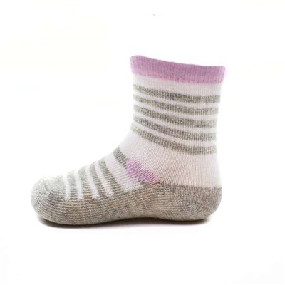 Носки детские, цвет сиреневый/серый, размер 8-10 (0-12 мес) (2 пары)