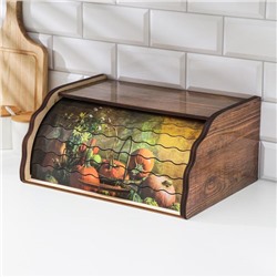 Хлебница деревянная Доляна «Поляна», 28×38,5×18 см