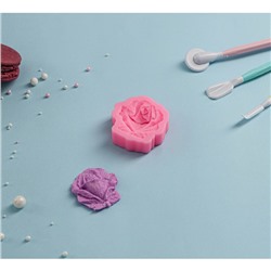 Молд Доляна «Дикая роза», 5,5×5×1,5 см, цвет розовый