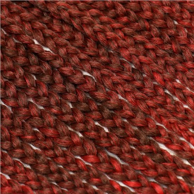 SIM-BRAIDS Афрокосы, 60 см, 18 прядей (CE), цвет русый/бордовый(#FR-9)