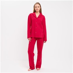 Пижама женская (рубашка и брюки) KAFTAN "Basic" р.52-54 , красный