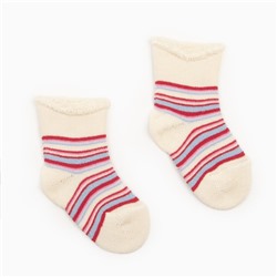 Носки детские махровые, цвет молочный, размер 8