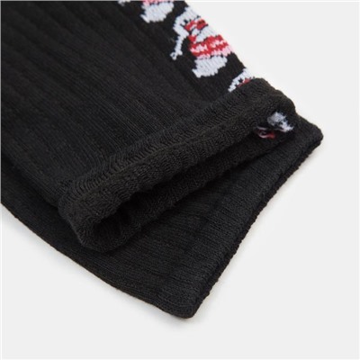 Носки новогодние женские MINAKU «Снеговики», цвет чёрный, размер 36-37 (23 см)