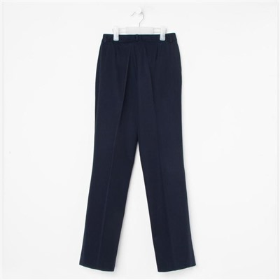 Школьные брюки для девочки, цвет тёмно-синий, рост 164 см