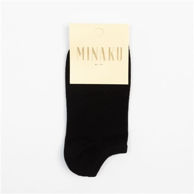 Носки женские укороченные MINAKU: Premium цвет чёрный, размер 36-37 (23 см)