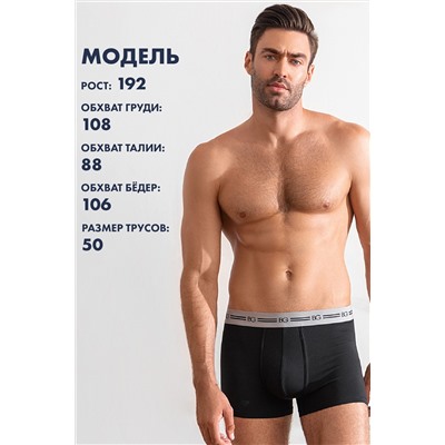 Трусы, набор - 3 штуки муж BeGood UMJ1203 Underwear черный/темно-серый меланж/бургунди