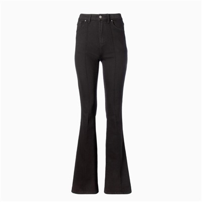 Брюки женские джинсовые со стрелкой MINAKU цвет чёрный, размер 44