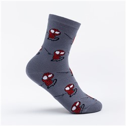 Носки детские "Spider-Man", цвет серый, размер 14 (23-25)