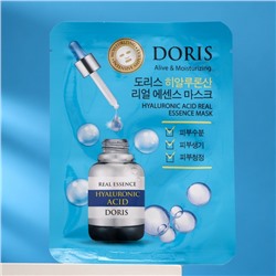 Маска DORIS HYALURONIC ACID REAL ESSENCE MASK, для лица, тканевая, 25 мл