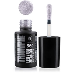 Гель-лак для ногтей LED/UV Triumph of Color тон 560, 8мл серебряная пыль