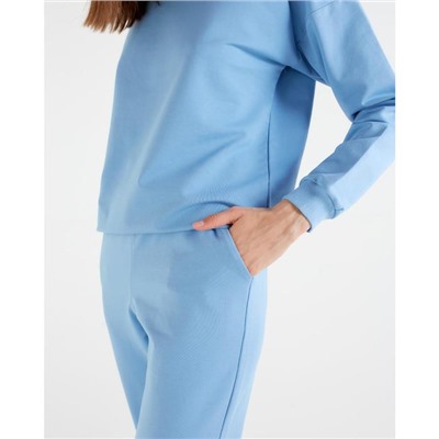 Спортивный костюм женский (свитшот, брюки) MINAKU: Casual Collection, цвет голубой, размер 42