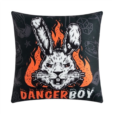 Подушка Этель "Danger Boy", 40*40 см, 100% п/э, велюр