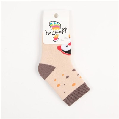 Носки детские махровые, цвет светло-бежевый, размер 14-16