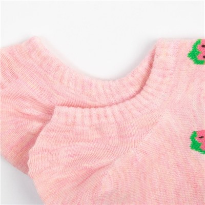 Носки женские MINAKU «Клубника», цвет розовый, размер 36-39 (23-25 см)