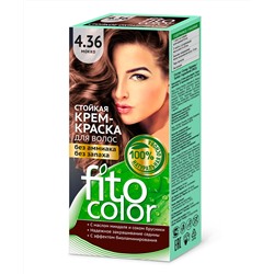 Стойкая крем-краска для волос серии Fito Сolor, тон 4.36 мокко