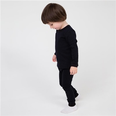 Комплект термобелья ( джемпер, брюки) для мальчика А.83-1 РЛ, цвет чёрный, рост 92 см