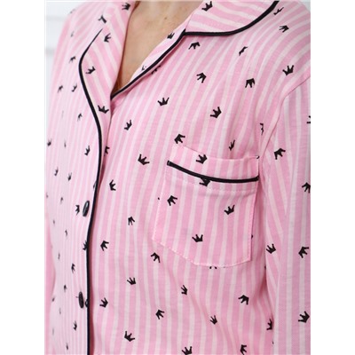 Пижама МЛШ-20 "Модная" розовый-черный