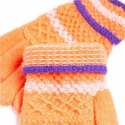 Перчатки детские А.S 2164-M (mix), цвет оранжевый, размер 15 (7-8 лет)