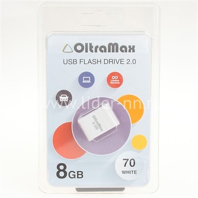 USB Flash 8GB OltraMax (70) белый