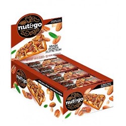 «Nut&Go», батончик с миндалём, пеканом, карамелью, морской солью, 36 г (упаковка 18 шт.) KDV