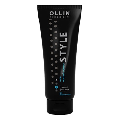 OLLIN STYLE Гель "мокрый эффект" средней фиксации 200мл/ Wet Gel Medium