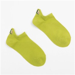 Носки женские укороченные MINAKU «Авокадо», цвет зелёный, размер 36-39 (23-25 см)