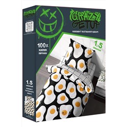 КПБ 1.5 перкаль "Crazy Getup" (70х70) Eggs