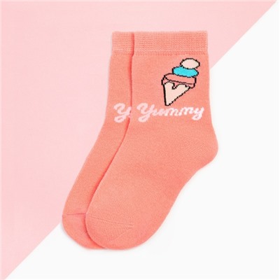 Носки для девочки KAFTAN "Yummy", размер 14-16 см, цвет персиковый