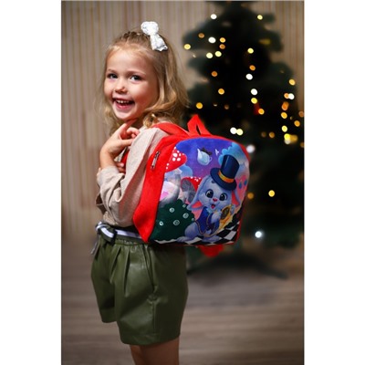 Рюкзак детский плюшевый «Зайка в мире чудес», 26×24 см
