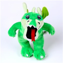 Мягкая игрушка «Дракон», в полный рост, 21 см, цвет зелёный