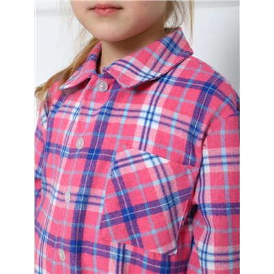РБ015 Рубашка "Шерон" (розовый; синий)