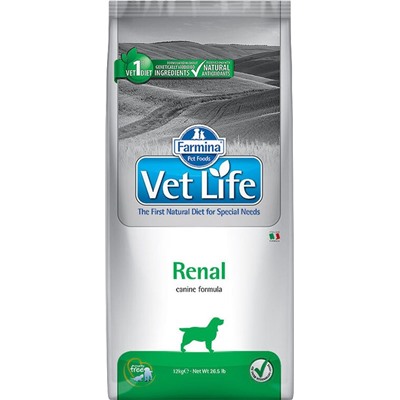 Корм VET LIFE Dog Renal 2 kg/ для взрослых собак при заболевании почек