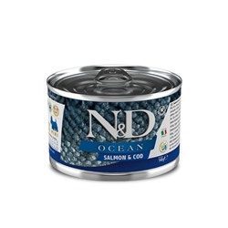 Корм влажный ND Dog OCEAN Salmon & Cod MINI / Лосось с треской для собак мелких пород 140г