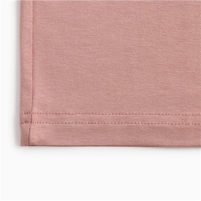 Комплект женский (футболка, шорты) MINAKU: Home collection цвет тёмно-бежевый, размер 42