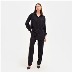 Комплект женский (рубашка, брюки) MINAKU: Silk pleasure цвет черный, р-р 42