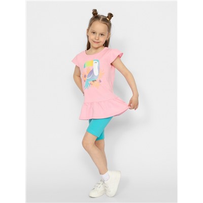 CSKG 90183-27-372 Комплект для девочки (футболка, бриджи),розовый