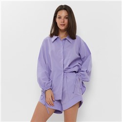 Комплект женский (блузка, шорты) MINAKU: Casual Collection цвет сиреневый, размер 42