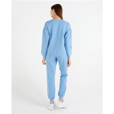 Спортивный костюм женский (свитшот, брюки) MINAKU: Casual Collection, цвет голубой, размер 42