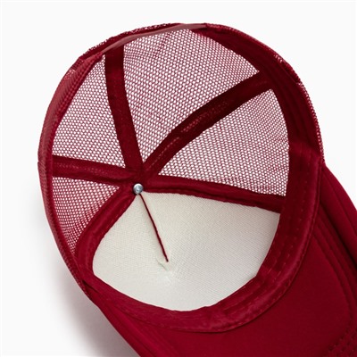 Бейсболка с сеткой MINAKU, цвет бордовый, размер 56-58