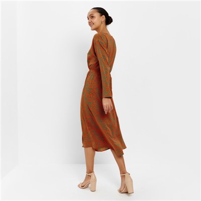 Платье женское MINAKU: Silk pleasure цвет оранжевый, размер 42