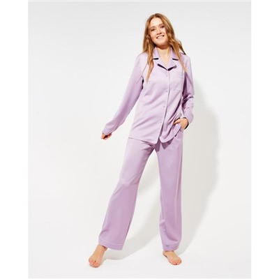Пижама женская (сорочка, брюки) MINAKU: Light touch цвет сиреневый, р-р 54