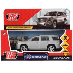 Машина металл CADILLAC ESCALADE 12 см, двери, багаж, инерц, серебрист, к