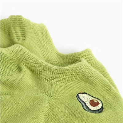 Носки женские укороченные MINAKU "Авокадо" цвет зелёный, р-р 36-39 (23-25 см)   7488411