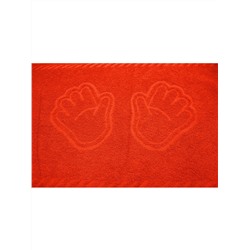 Полотенце махровое "Ручки" р.35*60 Оранжевый