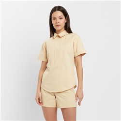 Комплект женский (рубашка, шорты) MINAKU: Enjoy цвет бежевый, размер 48