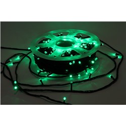 Гирлянда уличная эл., 50м катушка V7-800L, 8 режимов свечения, цвет зеленый (прозрачная лампа)