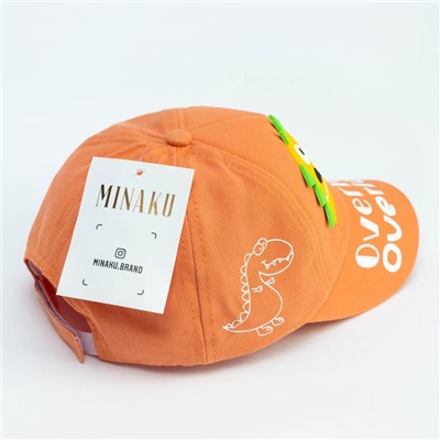 Кепка детская "Дино" MINAKU цвет оранжевый, р-р 52-54