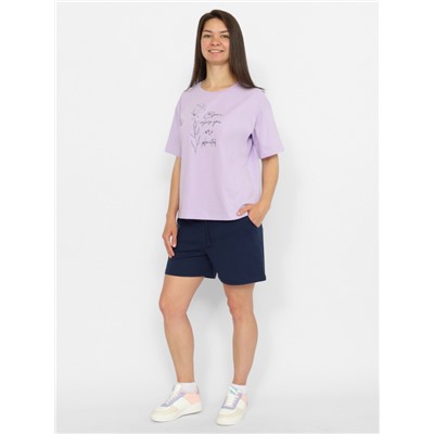 CSXW 90056-45 Комплект женский (футболка, шорты),лаванда